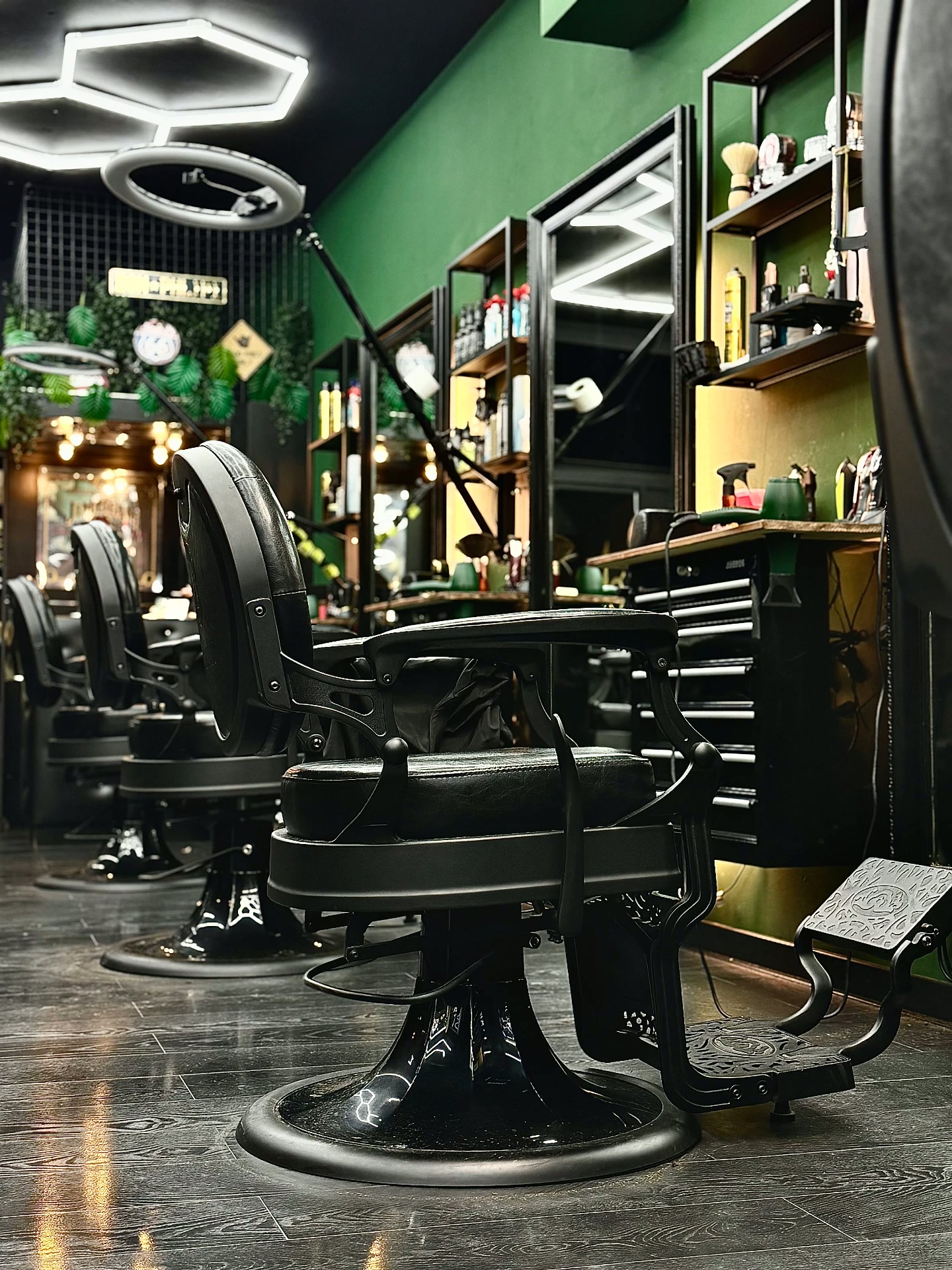 Don Phlipi barbershop interior with classic chairs